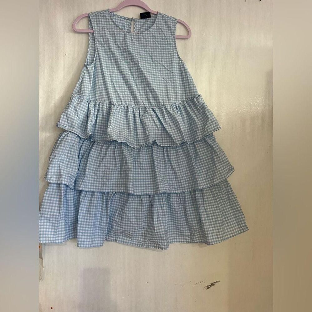 Unbranded Women's Blue and White Dress